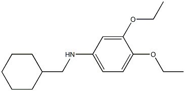 N-(cyclohexylmethyl)-3,4-diethoxyaniline Struktur