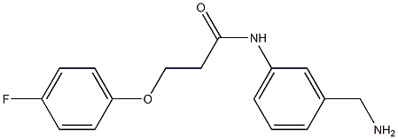N-[3-(aminomethyl)phenyl]-3-(4-fluorophenoxy)propanamide Struktur