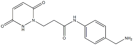 N-[4-(aminomethyl)phenyl]-3-(3,6-dioxo-3,6-dihydropyridazin-1(2H)-yl)propanamide Struktur