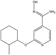 N'-hydroxy-2-[(2-methylcyclohexyl)oxy]pyridine-4-carboximidamide Struktur