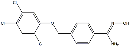N'-hydroxy-4-(2,4,5-trichlorophenoxymethyl)benzene-1-carboximidamide Struktur
