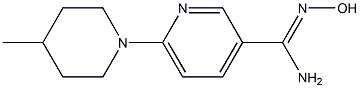 N'-hydroxy-6-(4-methylpiperidin-1-yl)pyridine-3-carboximidamide Struktur