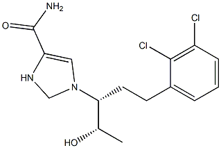 1-[(3R,4S)-1-(2,3-dichlorophenyl)-4-hydroxy-pentan-3-yl]-3H-imidazole-4-carboxamide Struktur