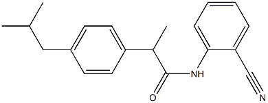 N-(2-cyanophenyl)-2-(4-isobutylphenyl)propanamide Struktur