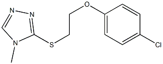 3-{[2-(4-chlorophenoxy)ethyl]sulfanyl}-4-methyl-4H-1,2,4-triazole Struktur