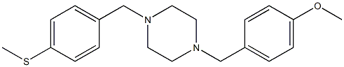 1-(4-methoxybenzyl)-4-[4-(methylthio)benzyl]piperazine Struktur