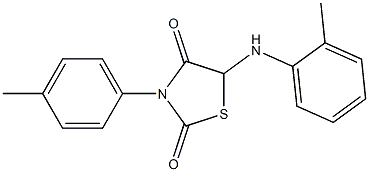 3-(4-methylphenyl)-5-(2-toluidino)-1,3-thiazolidine-2,4-dione Struktur
