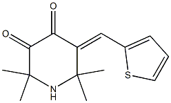 2,2,6,6-tetramethyl-5-(2-thienylmethylene)-3,4-piperidinedione Struktur
