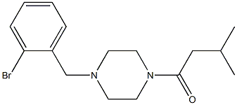 1-(2-bromobenzyl)-4-(3-methylbutanoyl)piperazine Struktur