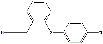 {2-[(4-chlorophenyl)sulfanyl]-3-pyridinyl}acetonitrile Struktur