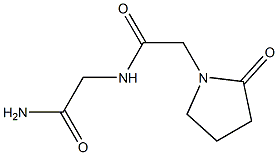 N-(2-amino-2-oxoethyl)-2-(2-oxo-1-pyrrolidinyl)acetamide Struktur
