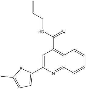 N-allyl-2-(5-methyl-2-thienyl)-4-quinolinecarboxamide Struktur