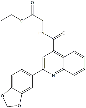 ethyl ({[2-(1,3-benzodioxol-5-yl)-4-quinolinyl]carbonyl}amino)acetate Struktur