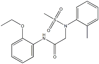 N-(2-ethoxyphenyl)-2-[2-methyl(methylsulfonyl)anilino]acetamide Struktur
