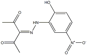 2,3,4-pentanetrione 3-[N-(2-hydroxy-5-nitrophenyl)hydrazone] Struktur