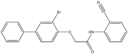 2-[(3-bromo[1,1'-biphenyl]-4-yl)oxy]-N-(2-cyanophenyl)acetamide Structure