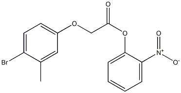 2-nitrophenyl 2-(4-bromo-3-methylphenoxy)acetate Structure