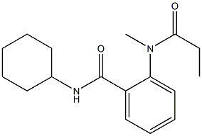 N-cyclohexyl-2-[methyl(propionyl)amino]benzamide Struktur