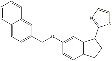 2,3-Dihydro-6-[(2-naphthalenyl)methoxy]-1-(2-thiazolyl)-1H-indene Struktur