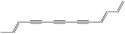 (3E,11E)-1,3,11-Tridecatriene-5,7,9-triyne Struktur