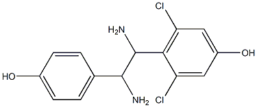 4-[1,2-Diamino-2-(4-hydroxyphenyl)ethyl]-3,5-dichlorophenol Struktur