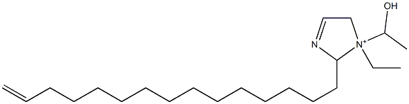 1-Ethyl-1-(1-hydroxyethyl)-2-(14-pentadecenyl)-3-imidazoline-1-ium Struktur