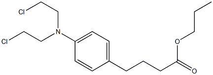 4-Bis(2-chloroethyl)aminobenzenebutanoic acid propyl ester Struktur