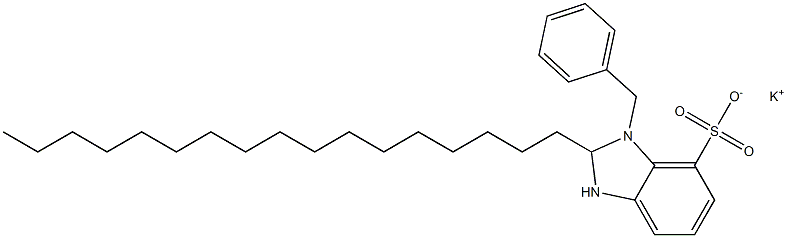 1-Benzyl-2,3-dihydro-2-heptadecyl-1H-benzimidazole-7-sulfonic acid potassium salt Struktur