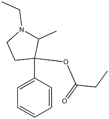 1-Ethyl-2-methyl-3-phenylpyrrolidin-3-ol propionate Struktur