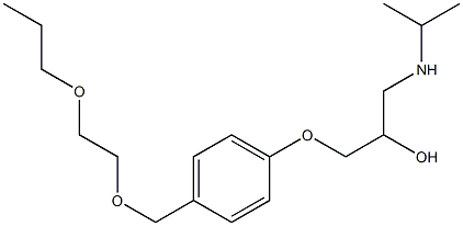 1-[4-[(2-Propoxyethoxy)methyl]phenoxy]-3-(isopropylamino)-2-propanol Struktur