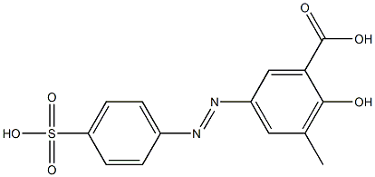 4-Hydroxy-4'-sulfo-5-methylazobenzene-3-carboxylic acid Struktur