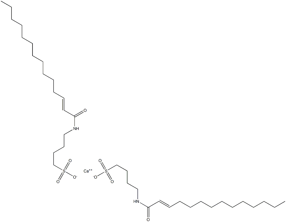 Bis[4-(2-tetradecenoylamino)-1-butanesulfonic acid]calcium salt Struktur