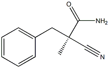 [R,(-)]-2-Cyano-2-methyl-3-phenylpropionamide Struktur