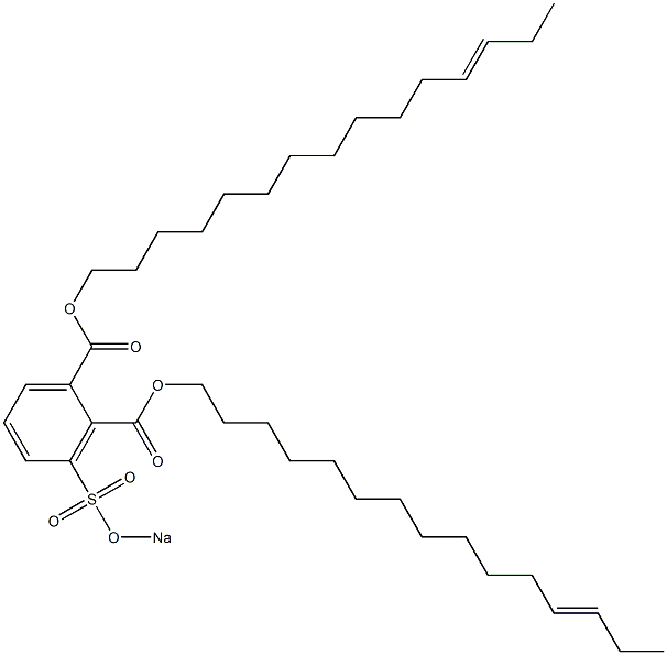 3-(Sodiosulfo)phthalic acid di(12-pentadecenyl) ester Struktur