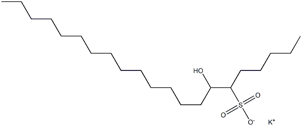 7-Hydroxyhenicosane-6-sulfonic acid potassium salt Struktur