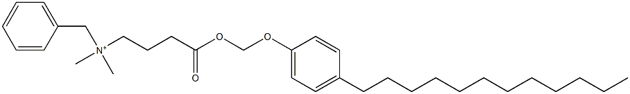 N,N-Dimethyl-N-benzyl-N-[3-[[(4-dodecylphenyloxy)methyl]oxycarbonyl]propyl]aminium Struktur
