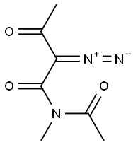 2-Diazo-N-methyl-N-acetyl-3-oxobutanamide Struktur