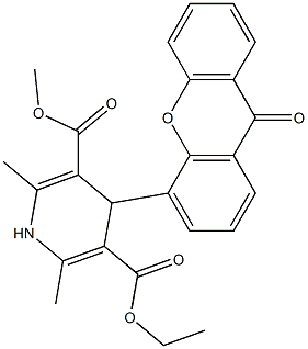 1,4-Dihydro-2,6-dimethyl-4-(9-oxo-9H-xanthen-4-yl)pyridine-3,5-dicarboxylic acid 3-ethyl 5-methyl ester Structure