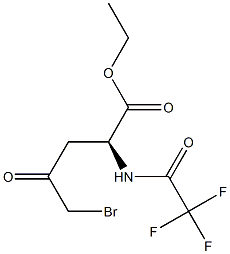 [S,(-)]-5-Bromo-2-[(2,2,2-trifluoroacetyl)amino]levulinic acid ethyl ester Struktur