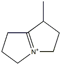1-Methyl-1,2,3,5,6,7-hexahydropyrrolizinium Struktur