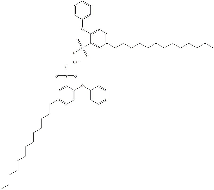 Bis(2-phenoxy-5-tridecylbenzenesulfonic acid)calcium salt Structure