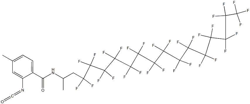 2-Isocyanato-4-methyl-N-[2-(hentriacontafluoropentadecyl)-1-methylethyl]benzamide Struktur