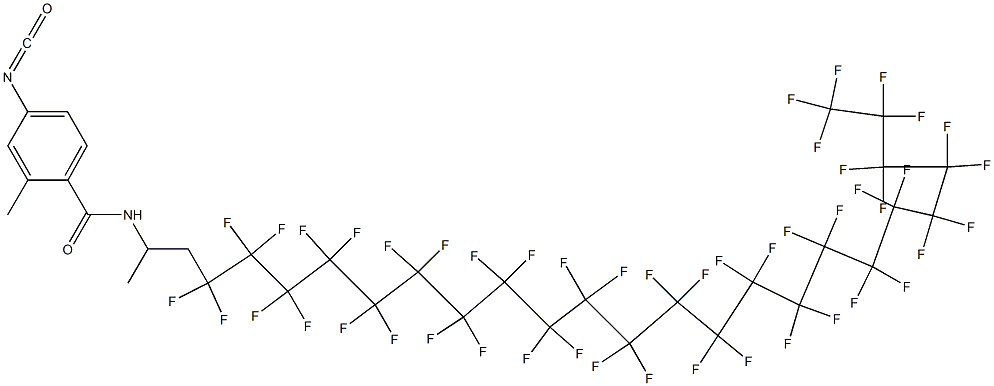 4-Isocyanato-2-methyl-N-[2-(heptatetracontafluorotricosyl)-1-methylethyl]benzamide Struktur