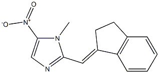 1-Methyl-2-[(indan-1-ylidene)methyl]-5-nitro-1H-imidazole Struktur