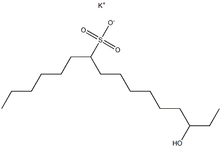 14-Hydroxyhexadecane-7-sulfonic acid potassium salt Struktur