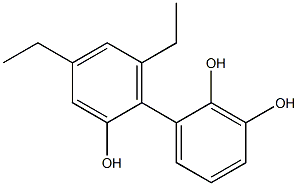 4',6'-Diethyl-1,1'-biphenyl-2,2',3-triol Struktur