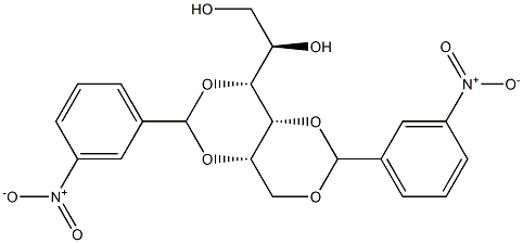 1-O,3-O:2-O,4-O-ビス(3-ニトロベンジリデン)-D-グルシトール 化學(xué)構(gòu)造式