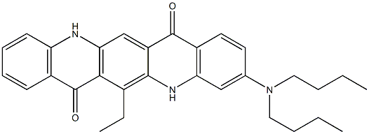 3-(Dibutylamino)-6-ethyl-5,12-dihydroquino[2,3-b]acridine-7,14-dione Structure