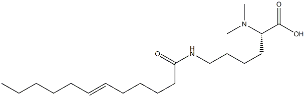 N6-(6-Dodecenoyl)-N2,N2-dimethyllysine Struktur