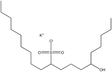 6-Hydroxynonadecane-10-sulfonic acid potassium salt Struktur